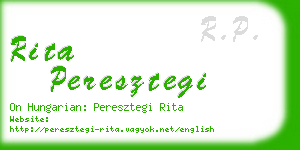 rita peresztegi business card